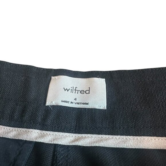Wilfred Aritzia Black Cropped Length Linen Blend Slacks Pants Size 4 Women's - Picture 6 of 11
